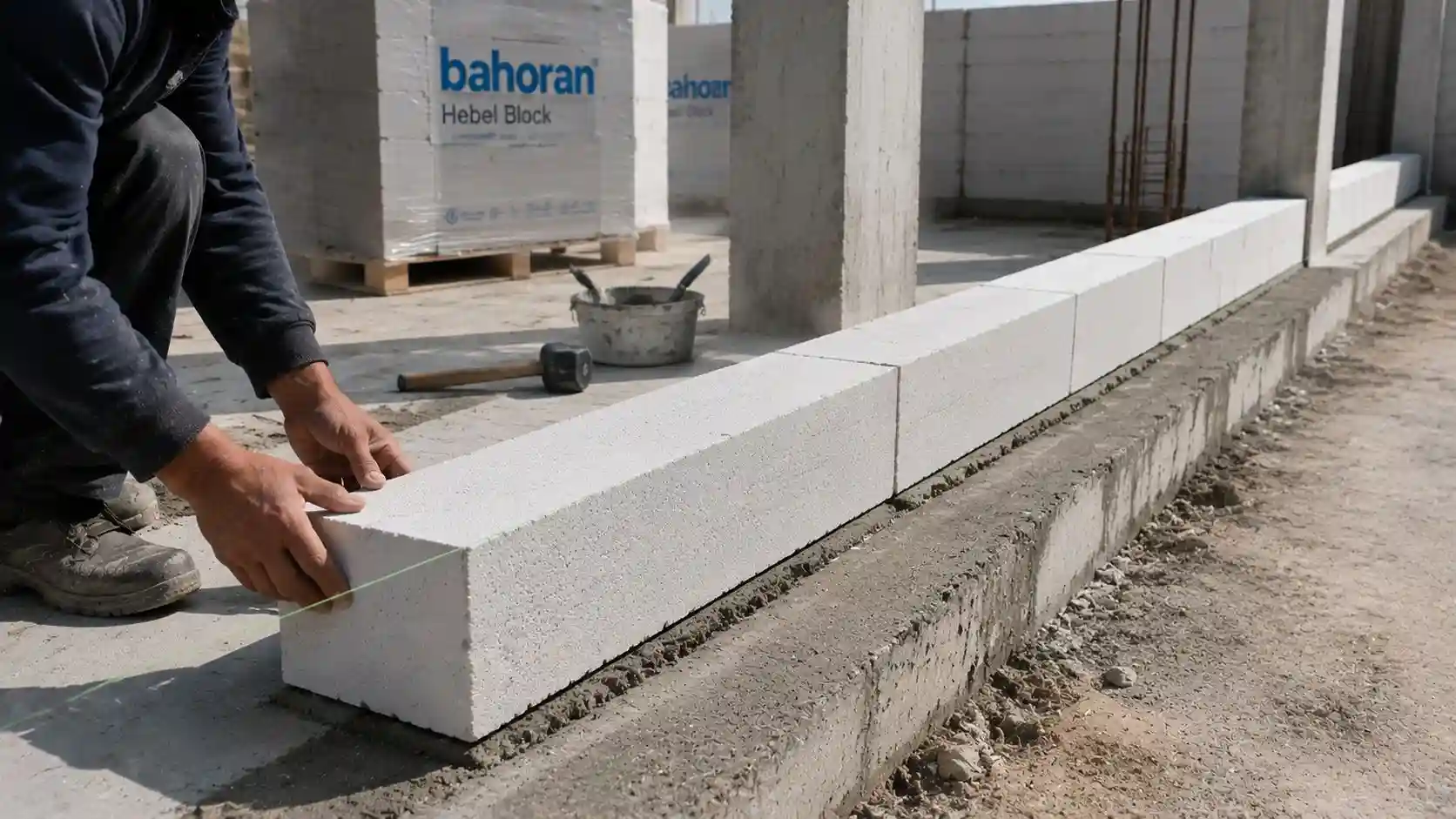 اجرای ردیف اول دیوار هبلکس