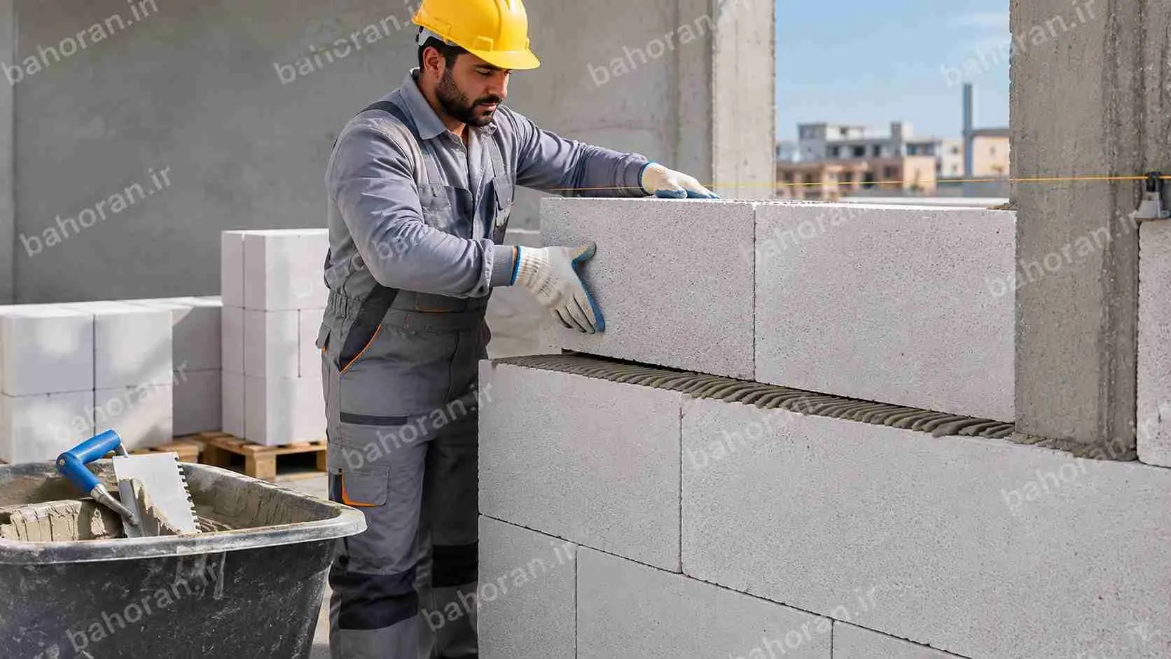 اجرای دیوار هبلکس در پروژه مسکونی تهران